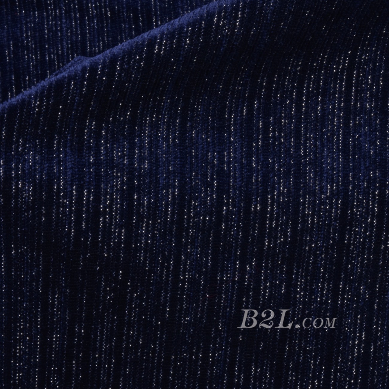 针织染色丝绒面料-银丝条连衣裙面料Z211